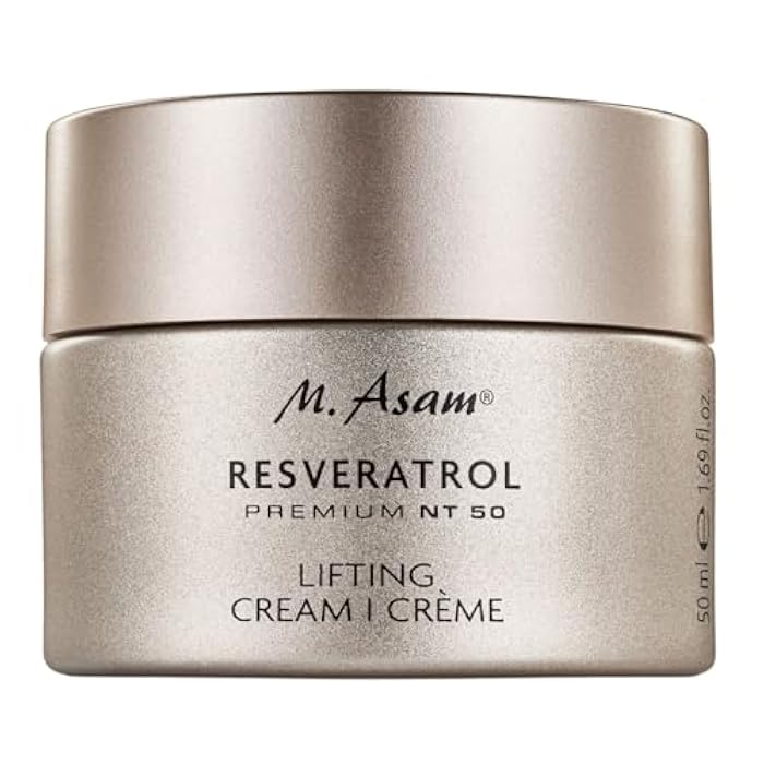 M.Asam M. Asam Resveratrol Premium Lifting Cream (1.69 fl oz) - Anti-Aging Face Moisturiser, Resveratrol Day and Night Cream, Hydrating Skin Care with Peptides, Vegan Face Cream - Image 1