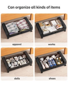 LEOKOR 1 PCS Under Bed Storage Containers, Under Bed Shoe Storage With Wheels, Bedroom Storage Organization with Handles, Under Bed Storage Bins Drawer For Clothes, Blankets And Shoes, Bedding  - Image 4