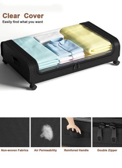 LEOKOR 1 PCS Under Bed Storage Containers, Under Bed Shoe Storage With Wheels, Bedroom Storage Organization with Handles, Under Bed Storage Bins Drawer For Clothes, Blankets And Shoes, Bedding  - Image 5