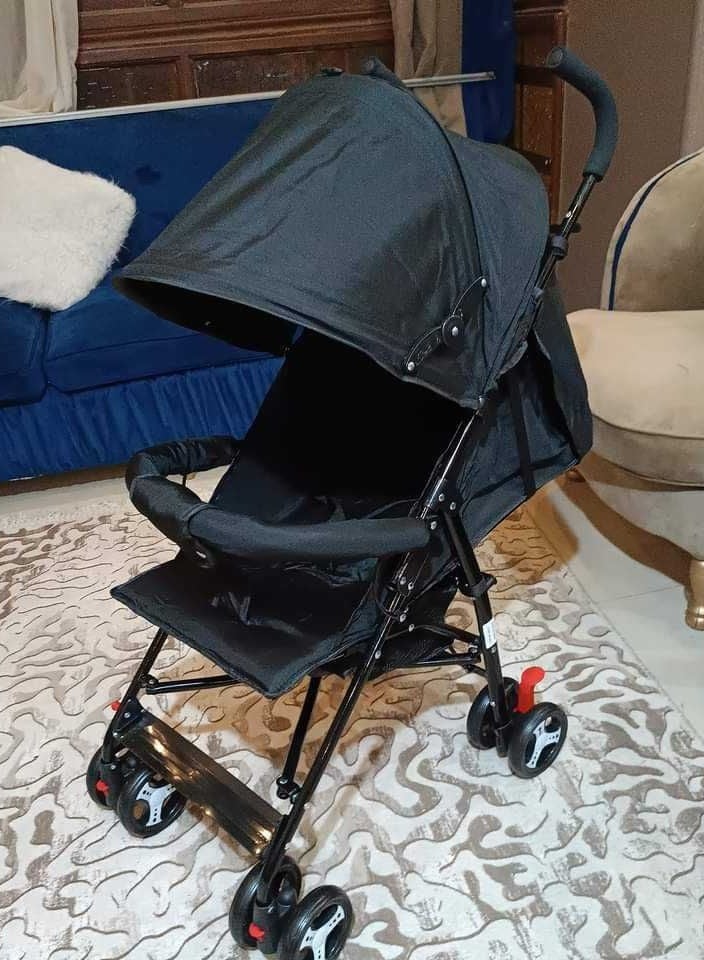 Jiwani crutch stroller is light and foldable with one hand in the upright position  - Image 1