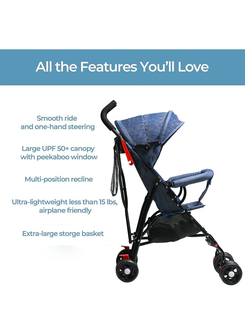 Jiwani crutch stroller is light and foldable with one hand in the upright position  - Image 3