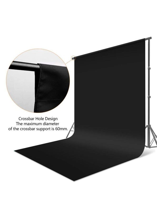 HEMMOTOP Photo Backdrop Black, HEMMOTOP 10x12 ft Photography backdrops for Photoshoot, Black Background Screen for Birthdays, Video Recording, Weddings, Polyester Fabric (Backdrop only)  - Image 5