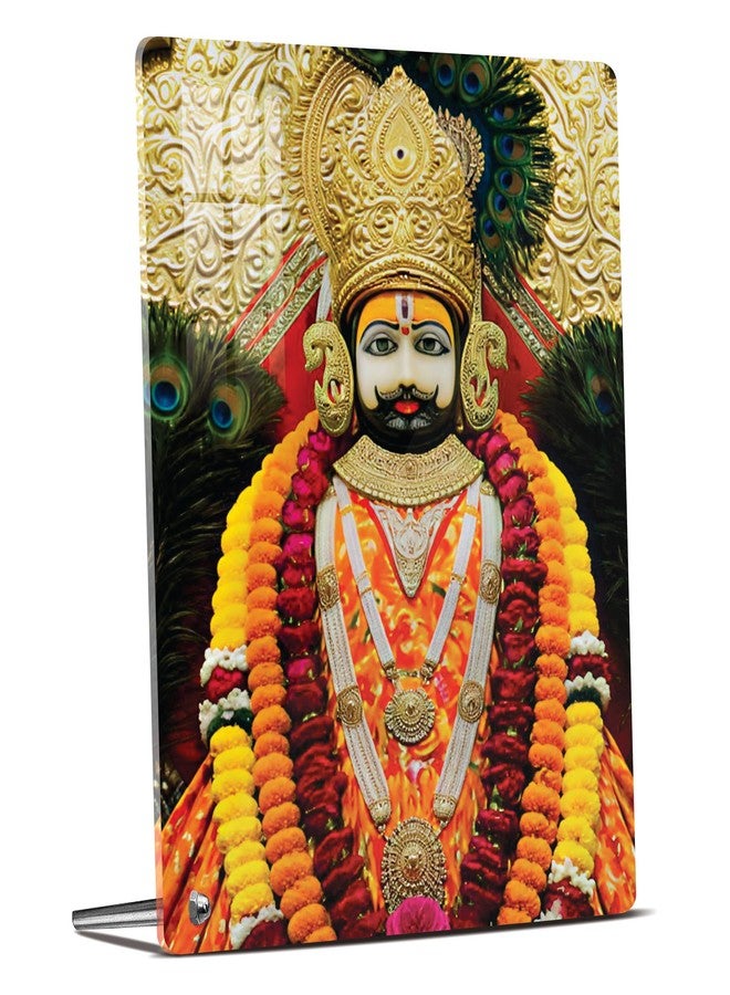 Giftplease Premium Acrylic Photo Frame of Khatu Shyam Ji | Spiritual Tabletop Decor | Glossy Finish, Waterproof | Ideal for Home Mandir, Office, or Devotional Gifting (6x8 inches) GD_13 - Image 1