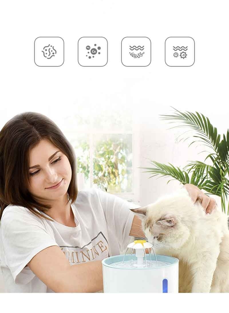 Kn Automatic Pet Water Fountains Cat And Dog Feeders Led Lights Visual Circulation Automatic Cat Drinking Fountains - Image 4