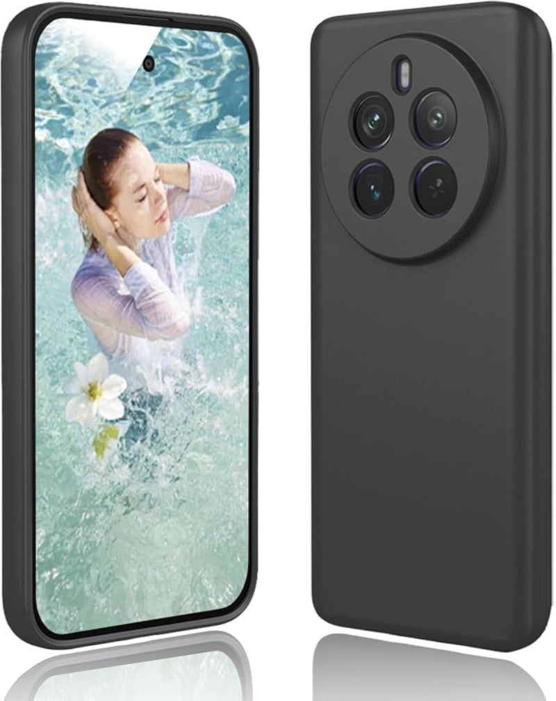 High-quality Silicone Case Anti-Shockproof With A Modern, Streamlined Design And Inner Lining, Compatible with Honor Magic 7 Pro (Black)