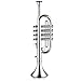 Lewtemi Silver Trumpet Musical Instruments Toy for Kid Toddler Fake Plastic Preschool Music Toy Gift Portable Wind Instrument Early Educational Teaching Songs Gifts for Toddlers Children - Image 3