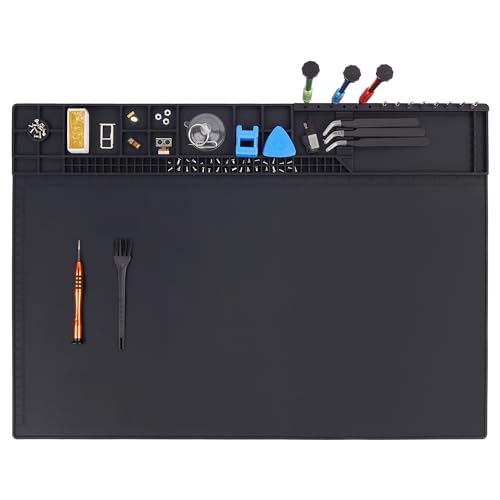HPFIX Premium Heat Resistant 932°F 22"x 14.2" Magnetic Silicone Soldering Mat Electronics Work Mat for Computer Cell Phone Laptop Repair,BGA Soldering Gun Iron Workbench Protection - Image 1
