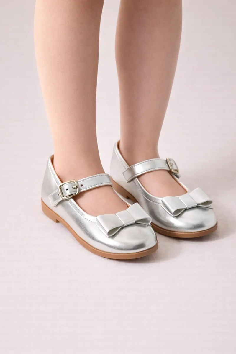Via Bambino Girl Shoes B-190 Silver