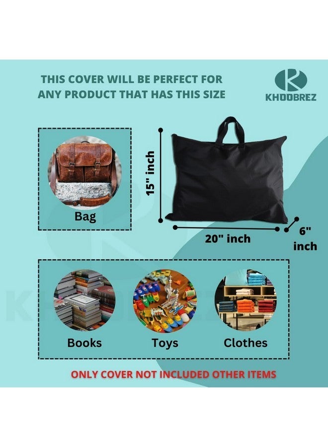 KHOOBREZ Women PU Coating Waterproof Dust Proof Rain Cover for Bag, Messenger Shoulder Bag, Office Bag Cover PU_OBC(Black) - Image 2