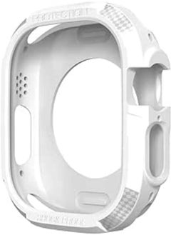 Generic Generic Ultra Case Compatible with Apple Watch Ultra 49mm, Hard PC Bumper Case All-Around Edge Shockproof Protective Cover Frame [NO Screen Protector]- Black (White) 