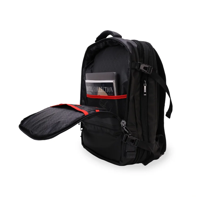 Hotel Collection  Smart Travel Backpack – RFID Protection, Expandable, USB Charging, & Padded Laptop Compartment - Black  | Best Price UAE