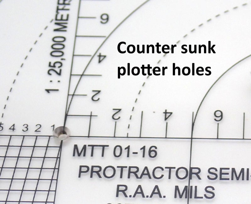 MTT PL - United Kingdom MOD RA 6 Inch Protractor NSN 4VS-1290-99-9681197 is a Map Protractor Military for Land Navigation in Mils for Map Reading, Orienteering, and Survival Navigation. - Image 4