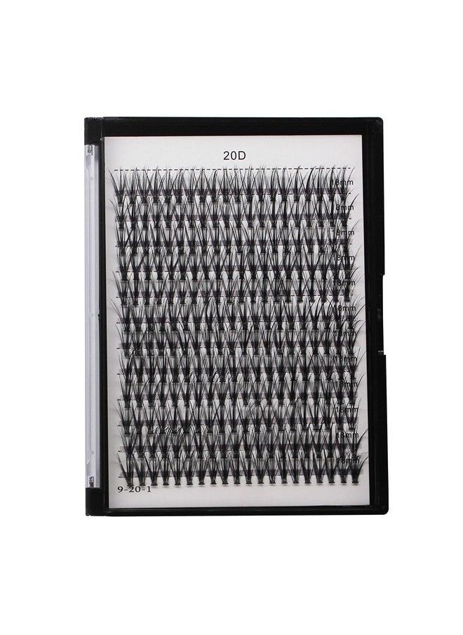 Bodermincer 240pcs C Curl 20D Cluster Eyelashes 0.07mm 20D-8mm to 20D-20mmTo Choose Professional Makeup Individual Cluster Eye Lashes False Lasehs Cluster Wholesale Bulk (20D-17mm)  - Image 1