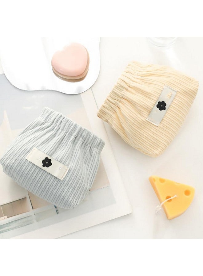 COYRASTH 1 Pcs Small Pouches for Women Girls, Travel Mini Makeup Pouch, Corduroy Coin Pouch, Squeeze-Open Lipstick Jewelry Storage Bag Hair Accessories Organizer - Image 2
