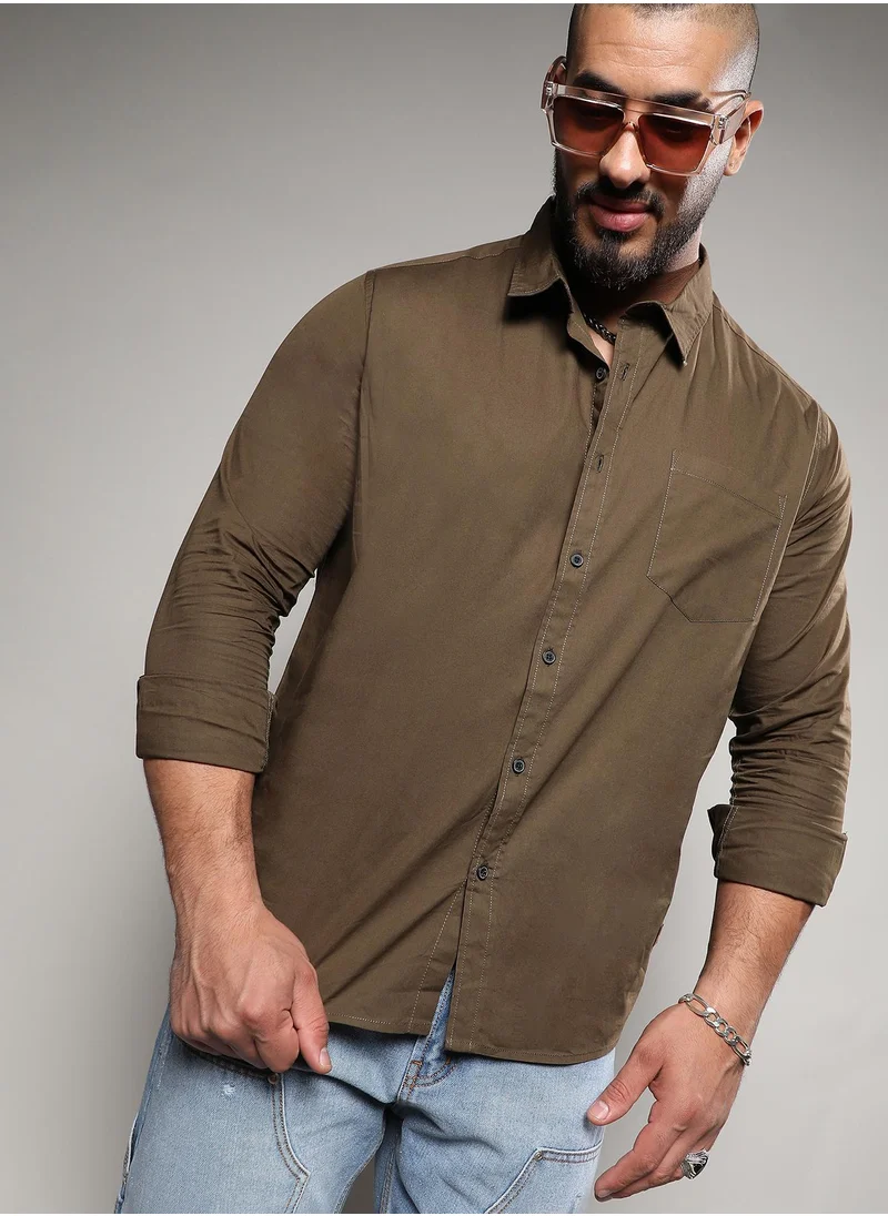 Instafab Plus Basic Button-Up Shirt