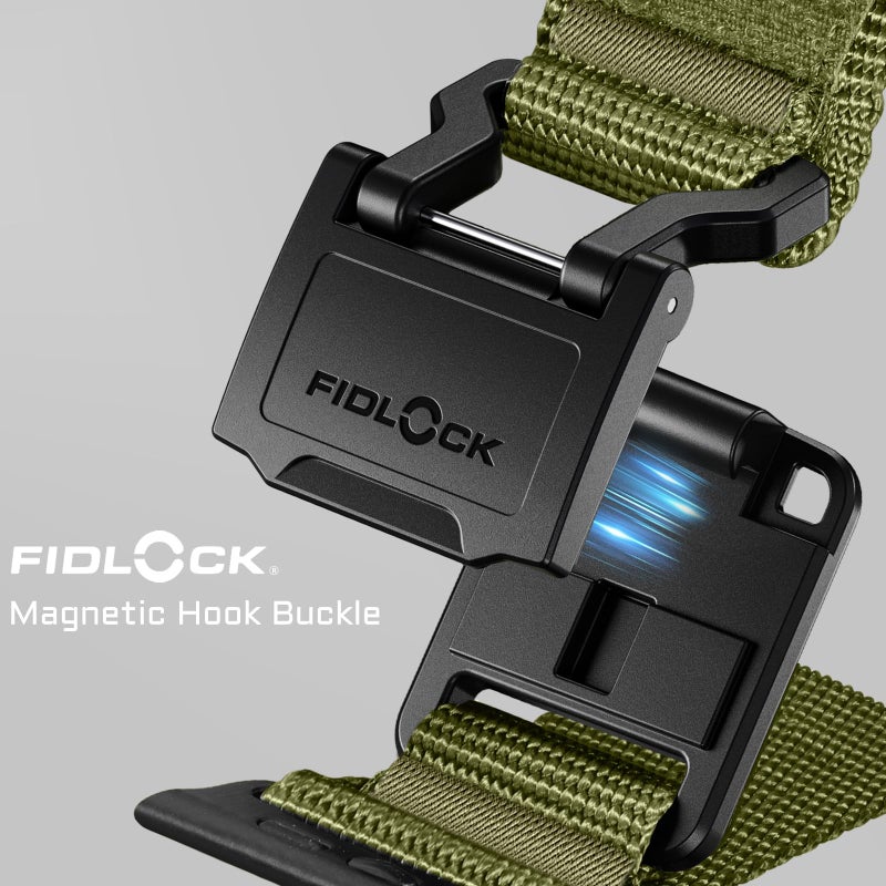 Bandletic Compatible with Apple Watch Ultra Band 3 2 49mm for Men, Tactical Military Nylon Straps with Magnetic FIDLOCK Hook Buckle for iWatch Series 11/10 46mm, 9/8/7 45mm, SE/6/5/4 44mm, 3/2/1 42mm - Image 3