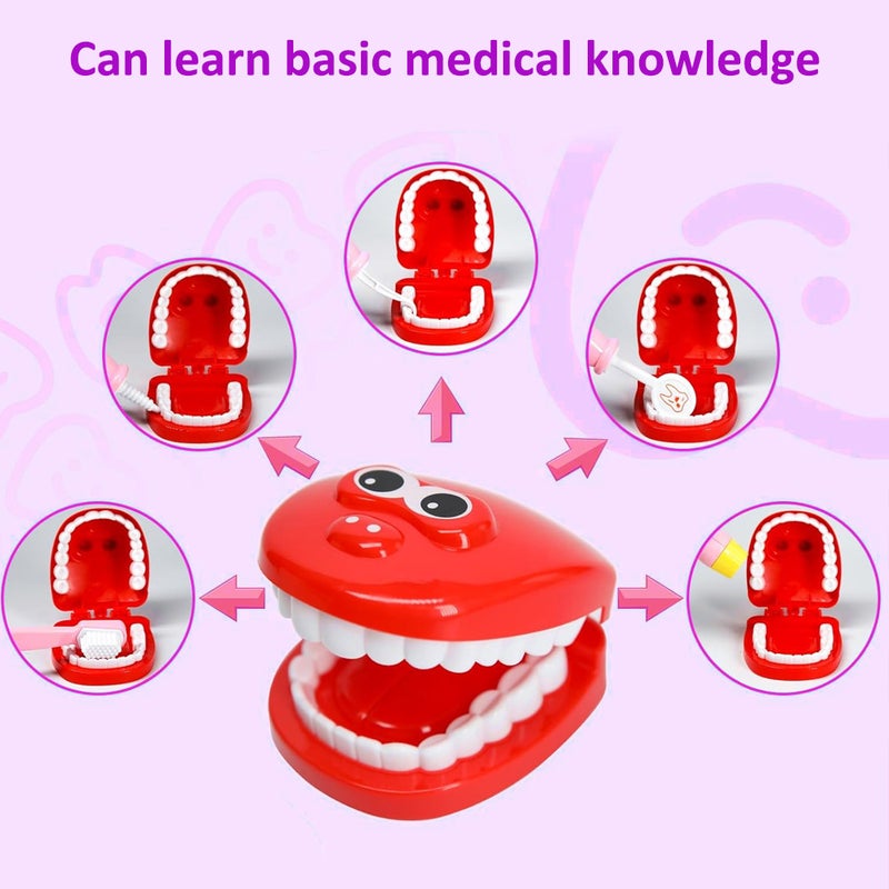 أطقم طبيب للأطفال مع خيمة طبية ومعطف طبيب وقبعة ومسمار طبي وأدسات أسنان | أطقم لعب طبيب للأطفال | أطقم لعب طبيب للرضّع | ألعاب لعب الأدوار | ألعاب الأحجية للأطفال | ألعاب تفاعلية بين الأبوين والأطفال - Image 3