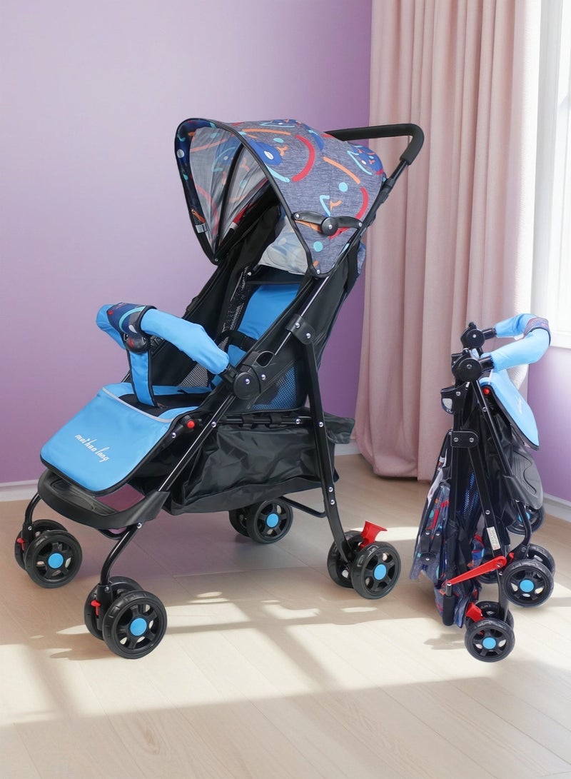 Ultra Lightweight Travel Stroller Foldable with Multi Position Reclining Seat Adjustable Canopy Foldable Storage Basket NO.1102 - Image 1