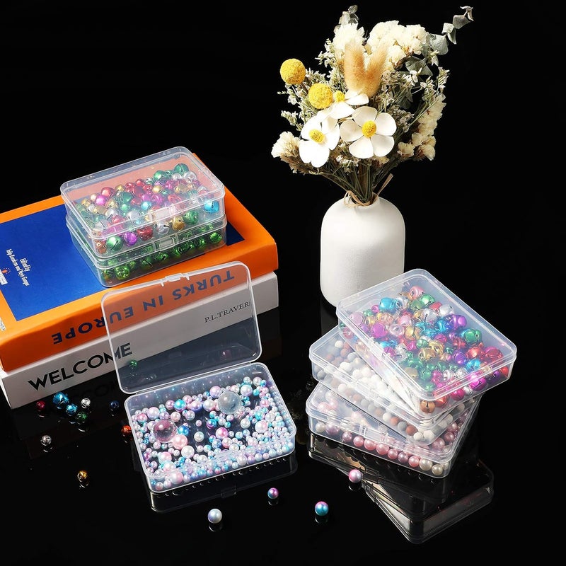 Jetec 18 Pieces Mini Plastic Clear Beads Storage Containers Box for Collecting Small Items, Beads, Jewelry, Business Cards, Game Pieces, Crafts (2.5 x 1.7 x 0.8 Inch) - Image 4