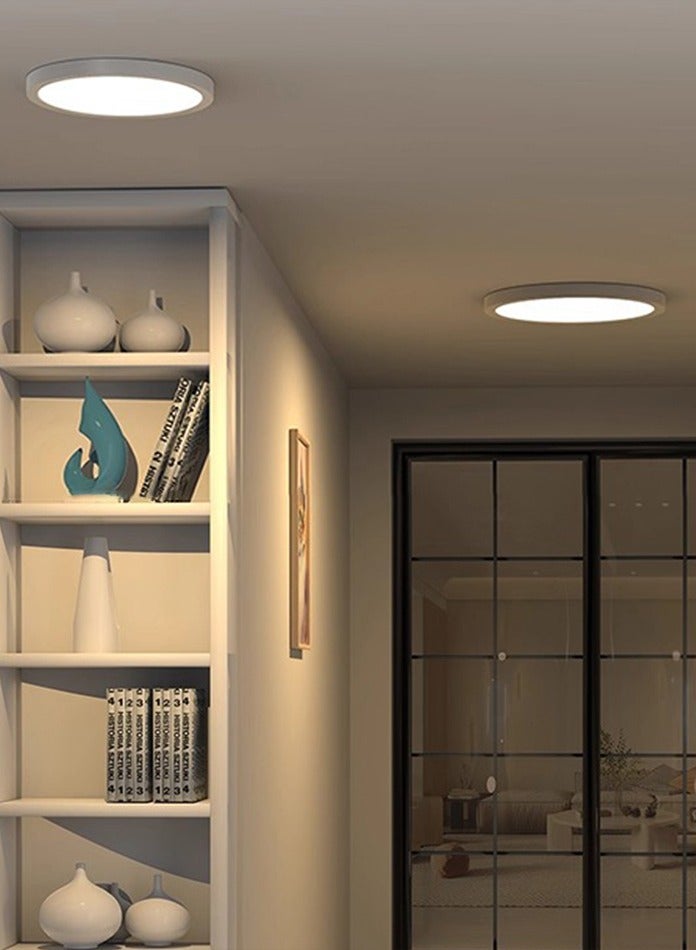 مودي لوحة سقف LED دائرية فائقة السطوع، ٢٤ واط | ٣١٠٠ لومن | ٢٨٣٥ SMD | إضاءة بيضاء ٦٥٠٠ كلفن | تركيب سطحي رفيع للاستخدام الداخلي | مادة البولي كربونات | ٢٢ سم - Image 1