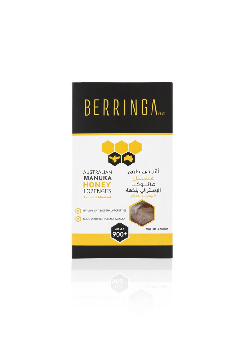 Berringa Manuka Honey Lozenges 50g – 10 Lozenges | 100% Natural Soothing Relief