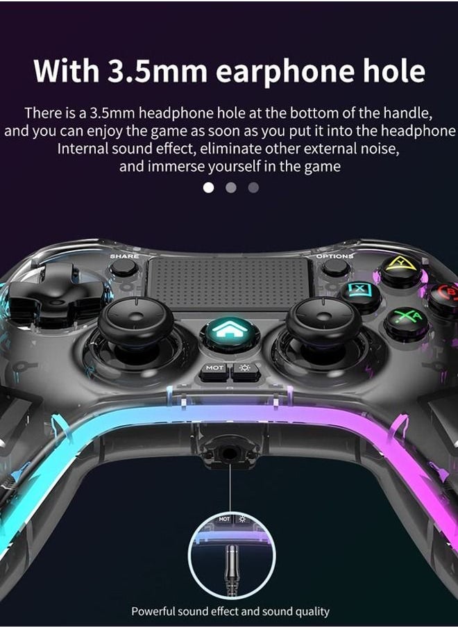Rock Pow - Wireless PS4 Controller,Dual Vibration Game Joystick Controller for Playstation 4/Pro/Slim with Sensitive Touch Pad, Built-in Speaker, Stereo Headset Jack, 6-axis Motion Control - Image 1