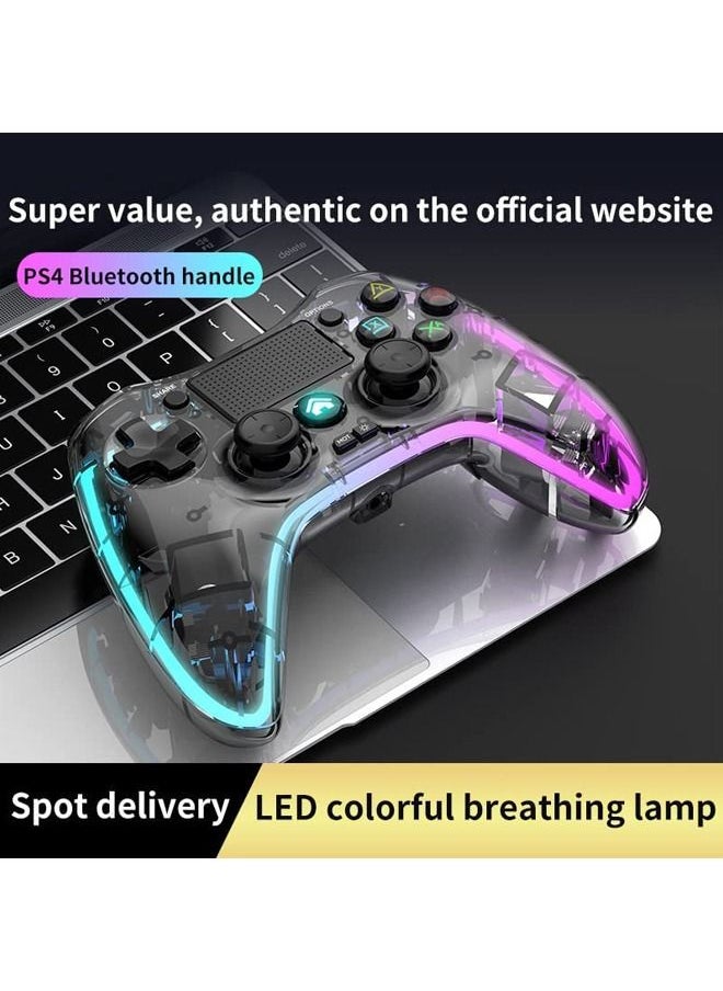 Rock Pow - Wireless PS4 Controller,Dual Vibration Game Joystick Controller for Playstation 4/Pro/Slim with Sensitive Touch Pad, Built-in Speaker, Stereo Headset Jack, 6-axis Motion Control - Image 1