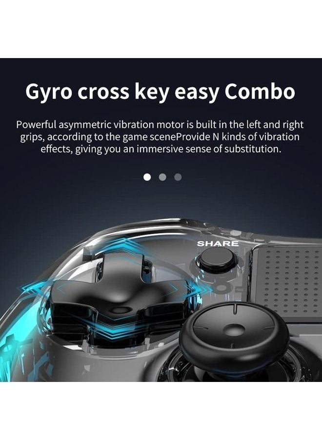 Rock Pow - Wireless PS4 Controller,Dual Vibration Game Joystick Controller for Playstation 4/Pro/Slim with Sensitive Touch Pad, Built-in Speaker, Stereo Headset Jack, 6-axis Motion Control - Image 1