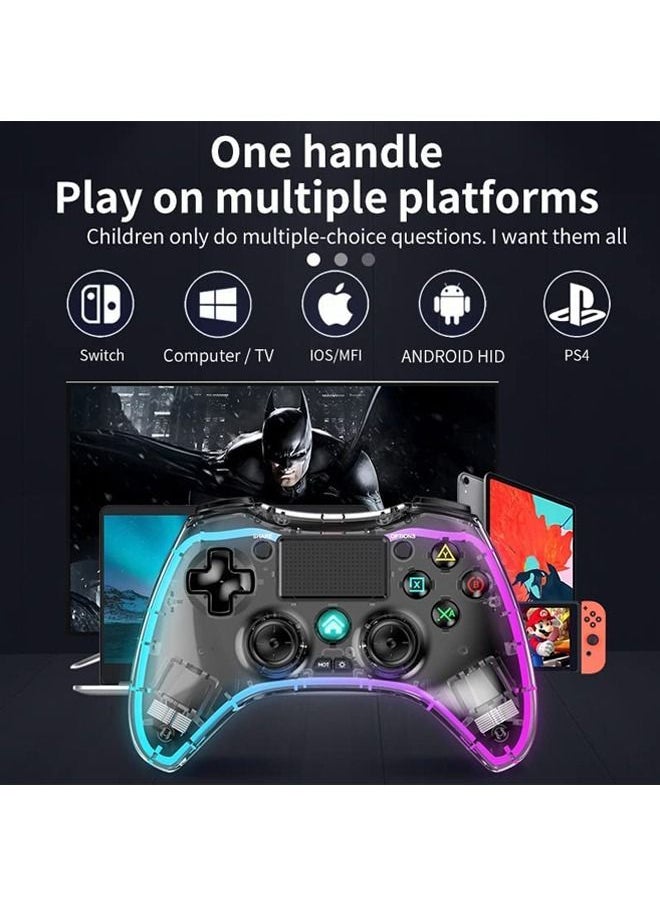 Rock Pow - Wireless PS4 Controller,Dual Vibration Game Joystick Controller for Playstation 4/Pro/Slim with Sensitive Touch Pad, Built-in Speaker, Stereo Headset Jack, 6-axis Motion Control - Image 1