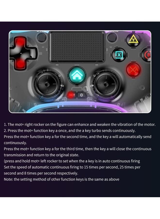 Rock Pow - Wireless PS4 Controller,Dual Vibration Game Joystick Controller for Playstation 4/Pro/Slim with Sensitive Touch Pad, Built-in Speaker, Stereo Headset Jack, 6-axis Motion Control - Image 1
