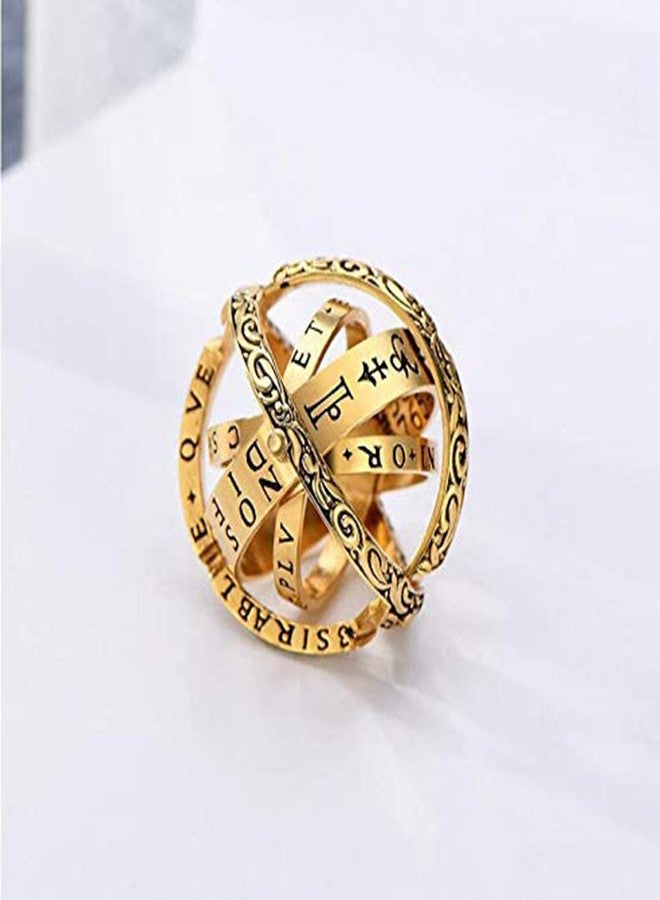 JAJAFOOK Astronomical Sphere Ball Deformation Ring Cosmic Finger Ring Lover Gifts, Alloy Rings Silver-Tone 6 - Image 5