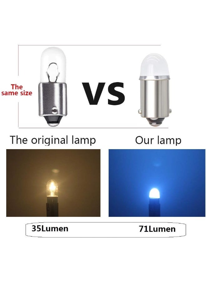 Yoper BA9S 53 57 1895 64111 LED Light Bulb for Car 12V Ice Blue - Image 4