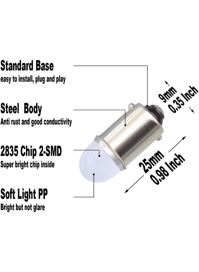 Yoper BA9S 53 57 1895 64111 LED Light Bulb for Car 12V Ice Blue - Image 3