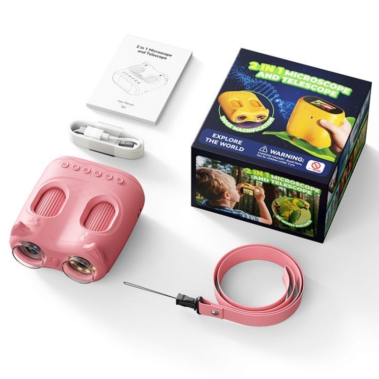 Gao Suo 1000x Children's Microscope, Educational Learning Magnifier, Portable Handheld Microscope for Outdoor and Home Use - Image 1