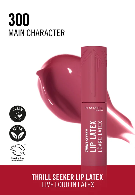 RIMMEL LONDON Thrill Seeker Lip Latex - 300 - Main Character, 6ml