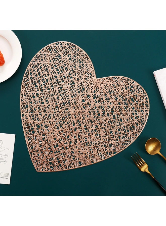 ناكسوس 6 قطع من مفارش الطاولة المقاومة للحرارة والمضادة للانزلاق المصنوعة من البلاستيك PVC المجوف لتزيين الطاولة للحفلات وحفلات الزفاف - Image 5