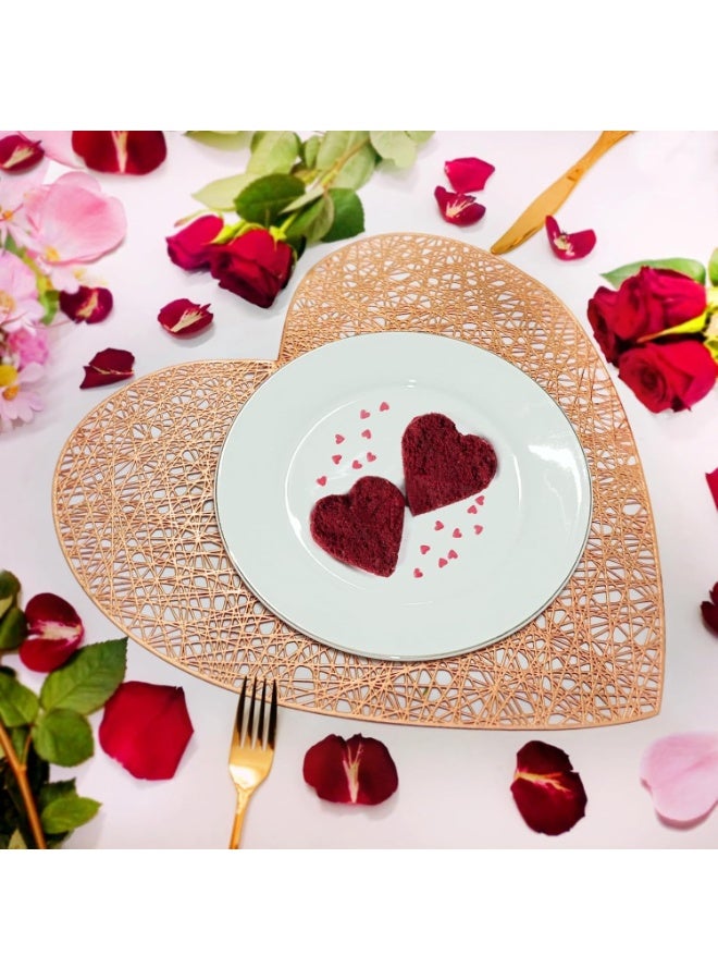 ناكسوس 6 قطع من مفارش الطاولة المقاومة للحرارة والمضادة للانزلاق المصنوعة من البلاستيك PVC المجوف لتزيين الطاولة للحفلات وحفلات الزفاف - Image 2