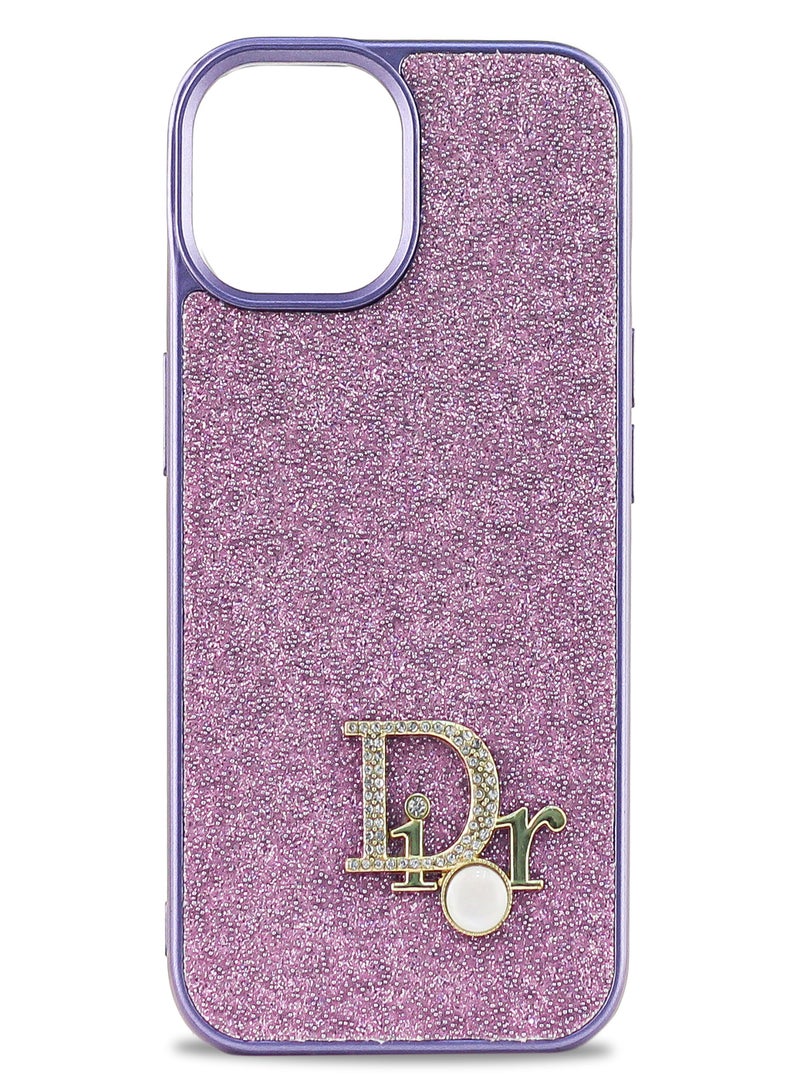 Luxury Shiny Bling Sparkly Bumper Cover with For Women Girls Soft Slim Shockproof Protective Phone Case for iPhone 16 Pro (Light Purple)