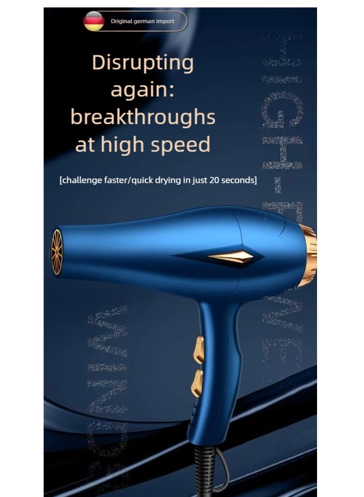 روينغدا مجفف شعر أيوني 7 في 1، مجفف شعر محترف للصالون بقوة 3000 واط ومحرك AC للتجفيف السريع مع 2 سرعة و 3 إعداد حرارة، مزود بموزع الهواء والوحدة ومكثف التركيز للشعر المجعد والمستقيم، ومشط. - Image 2