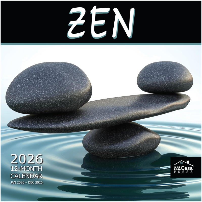 MICASA PRESS Zen 2026 Wall Calendar 12 Month | 12" x 24" Open | Thick & Sturdy Paper | Holiday Gift | Nature Inspirational Calendar 2026 - Image 1
