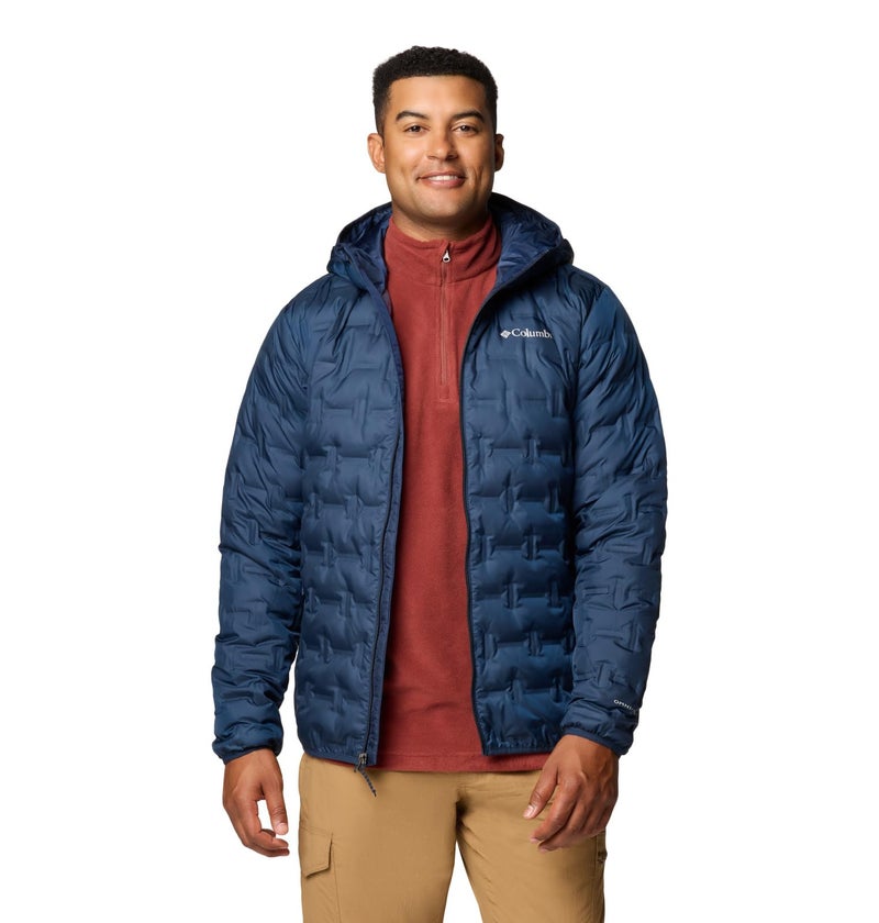 Columbia Mens Delta Ridge II Down Hooded Jacket Collegiate Navy Large