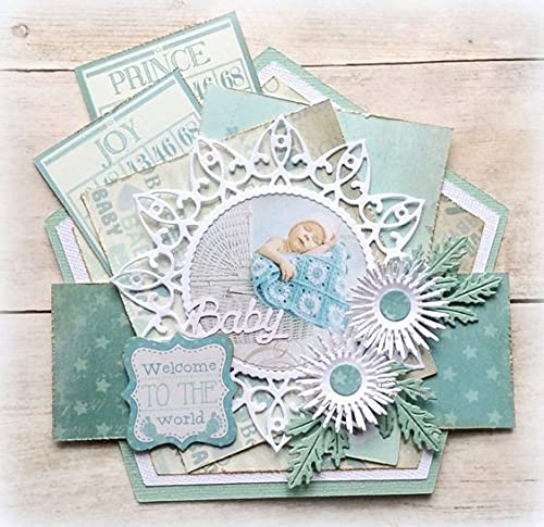 Lapoo 3D Backgrounds Frame Metal Cutting Die for Scrapbooking, New Cutting Dies DIY Album Card Making Decor Paper Craft Metal Die Cuts Party Wedding Decorations (Flower A 3.9 x 2.5 in) - Image 4