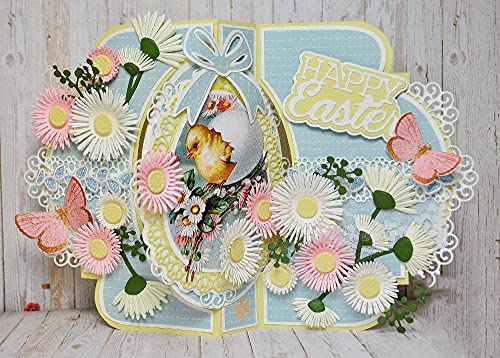 Lapoo 3D Backgrounds Frame Metal Cutting Die for Scrapbooking, New Cutting Dies DIY Album Card Making Decor Paper Craft Metal Die Cuts Party Wedding Decorations (Flower A 3.9 x 2.5 in) - Image 3