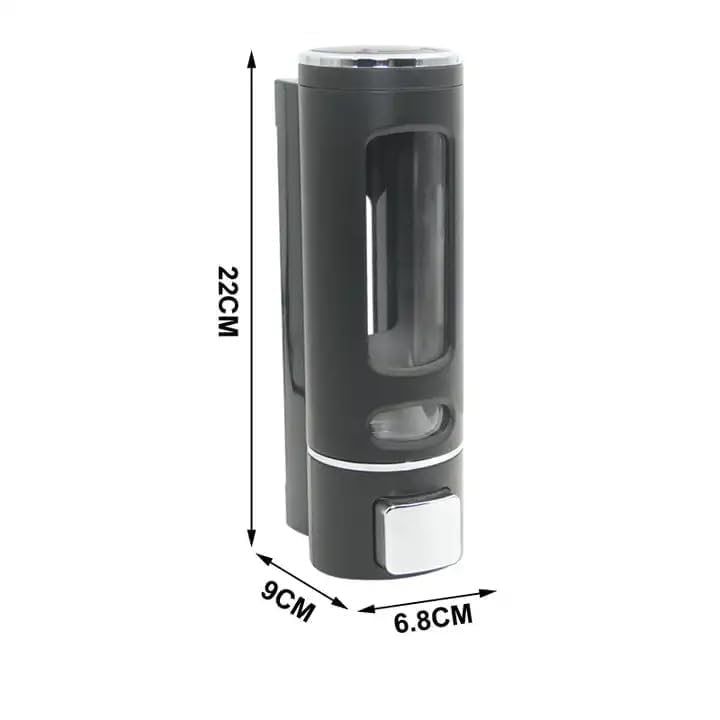 T K Abs Wall Mounted Shampoo Sanitizer Lotion Hand Dish Wash Gel Liquid Soap Dispenser for Bathroom Kitchen Pack of 2 (White & Black, Plastic) - Image 4