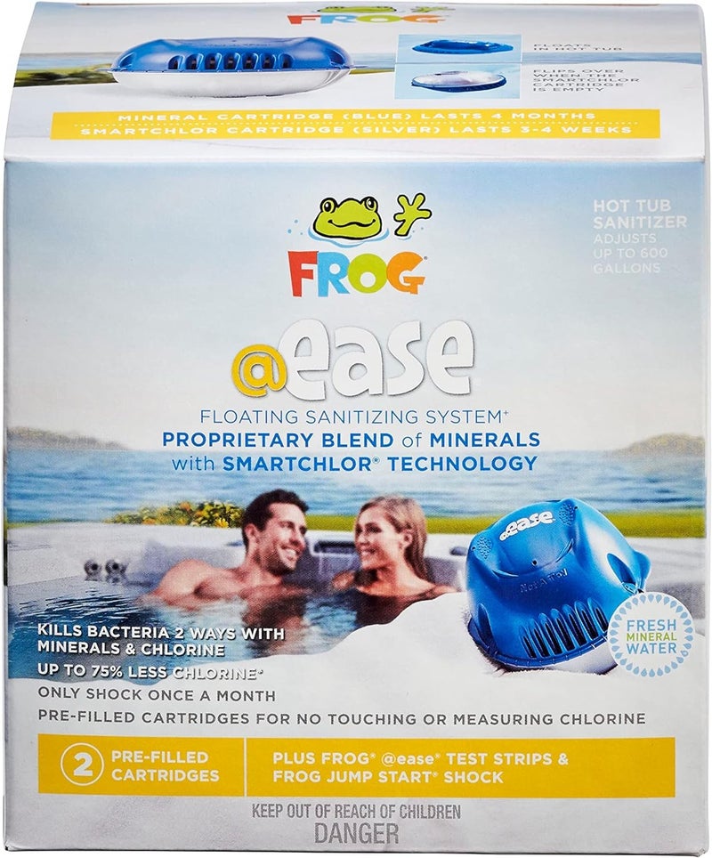FROG @Ease Floating Sanitizing System + Replacement SmartChlor Cartridge 3-Pack Plus Free Hot Tub Care Guide, Self-Regulating Hot Tub Sanitizer Bundle - Image 4