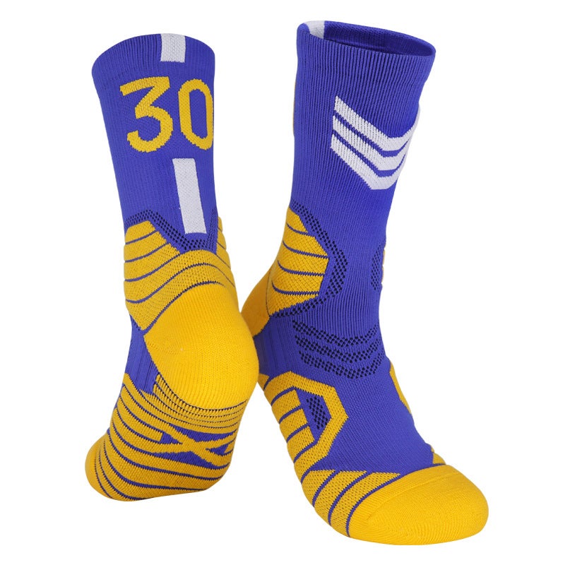 Generic Spring and Summer High-Top Basketball Socks, Stockings, Mens Sports Socks, Boys and Childrens Sweat-Absorbent Mid-Length Towel Socks, Mens Wholesale Warriors-lanbai no. 30