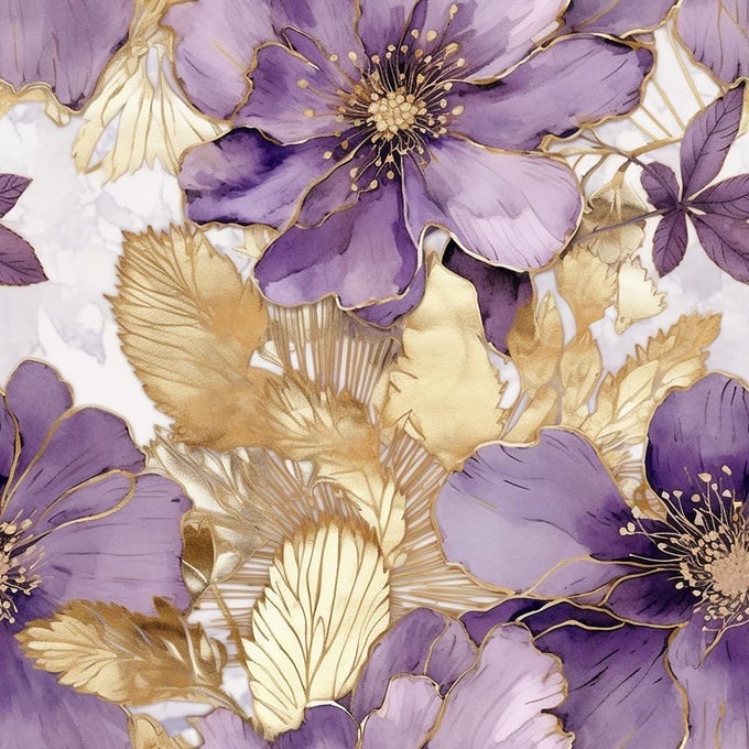 GOLDEN PURPLE FLORAL LEAF PLANTS PEONIES FLOWERS WATERCOLOR PEEL AND STICK WALLPAPER STICK ON CONTACT PAPER VINTAGE WALL PAPER EASY PEEL OFF FOR NIGHTSTAND DRAWER CABINET RENTER