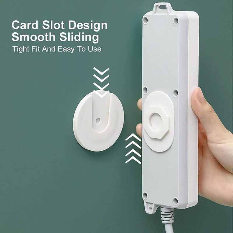 Primetan Primetan Socket Holder WallMounted Sticker PunchFree Plug Fixer No Hole Plugin Wall Socket Sticker Home SelfAdhesive Socket Fixer Cable Wire Organizer Seamless Power Strip Holder Pack of 3  - Image 2