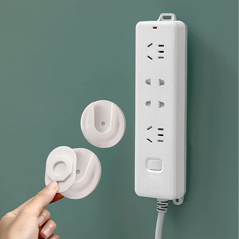 Primetan Primetan Socket Holder WallMounted Sticker PunchFree Plug Fixer No Hole Plugin Wall Socket Sticker Home SelfAdhesive Socket Fixer Cable Wire Organizer Seamless Power Strip Holder Pack of 3  - Image 4