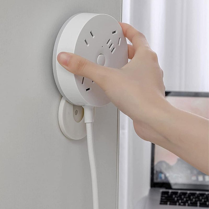 Primetan Primetan Socket Holder WallMounted Sticker PunchFree Plug Fixer No Hole Plugin Wall Socket Sticker Home SelfAdhesive Socket Fixer Cable Wire Organizer Seamless Power Strip Holder Pack of 3  - Image 5